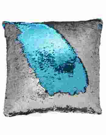 Blue Silver Mermaid Pillow
